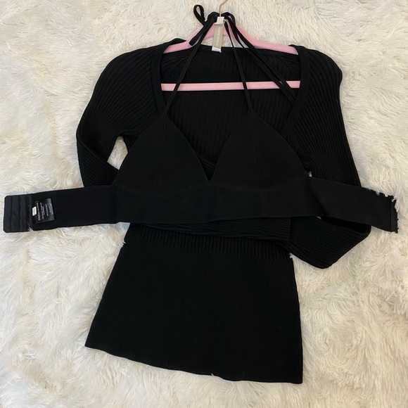 Jonathan Simkhai Jayline two piece black top. - Picture 5 of 6